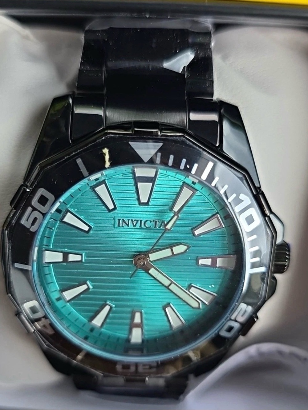 Invicta Men’s Turquoise Dial Black Stainless Steel Swim Watch